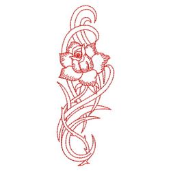Redwork Tribal Rose 02(Md) machine embroidery designs