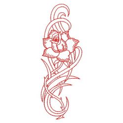 Redwork Tribal Rose 02(Sm)