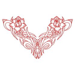 Redwork Tribal Rose 04(Lg) machine embroidery designs