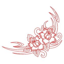 Redwork Tribal Rose 07(Md) machine embroidery designs