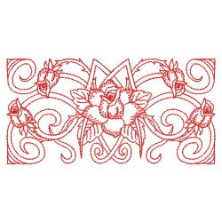 Redwork Tribal Rose 08(Lg) machine embroidery designs