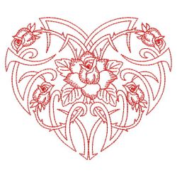 Redwork Tribal Rose 10(Md) machine embroidery designs