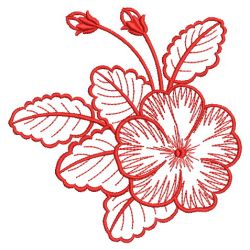 Redwork Flowers 3 02(Lg) machine embroidery designs