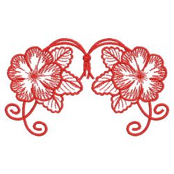 Redwork Flowers 3 03(Lg) machine embroidery designs