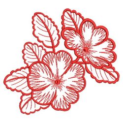 Redwork Flowers 3 04(Lg)