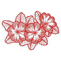 Redwork Flowers 3 05(Lg)