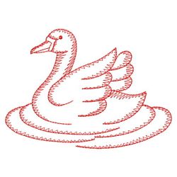 Redwork Swan(Lg) machine embroidery designs