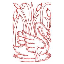 Redwork Swan 04(Lg) machine embroidery designs