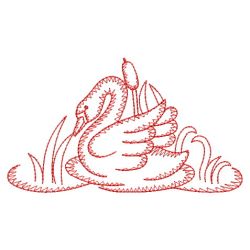 Redwork Swan 05(Lg) machine embroidery designs