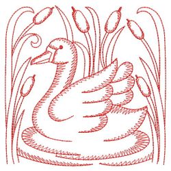 Redwork Swan 10(Sm) machine embroidery designs