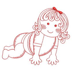Redwork Cute Baby 03(Md) machine embroidery designs