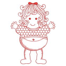 Redwork Cute Baby 07(Md) machine embroidery designs