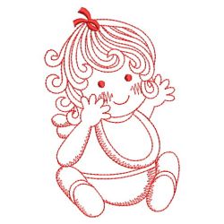 Redwork Cute Baby 09(Md) machine embroidery designs