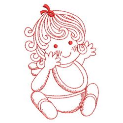 Redwork Cute Baby 09(Lg)