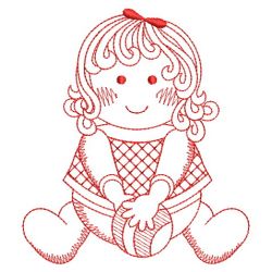 Redwork Cute Baby 11(Md) machine embroidery designs