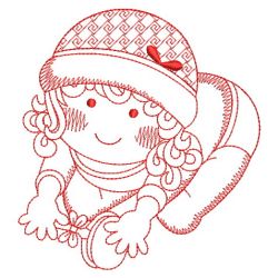 Redwork Cute Baby 12(Md) machine embroidery designs
