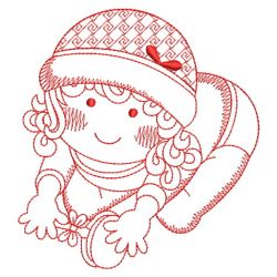 Redwork Cute Baby 12(Sm) machine embroidery designs