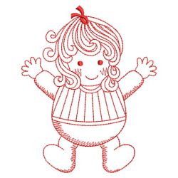 Redwork Cute Baby 14(Sm) machine embroidery designs