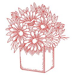 Redwork Flowers 4 02(Md) machine embroidery designs