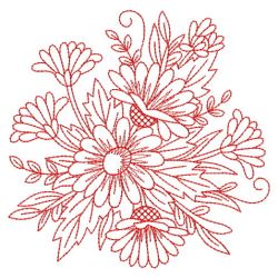 Redwork Flowers 4 03(Md) machine embroidery designs
