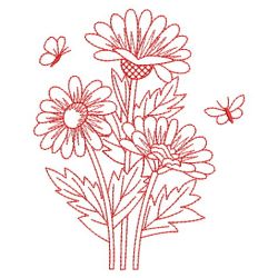 Redwork Flowers 4 04(Lg)