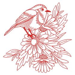 Redwork Flowers 4 06(Lg) machine embroidery designs