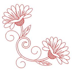 Redwork Flowers 4 07(Md) machine embroidery designs