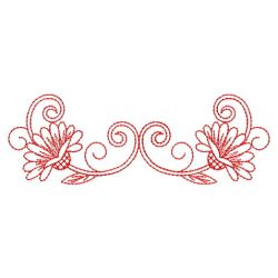 Redwork Flowers 4 10(Lg)