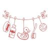 Redwork Clothesline 15(Lg)