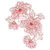 Redwork Chrysanthemum 09(Lg)