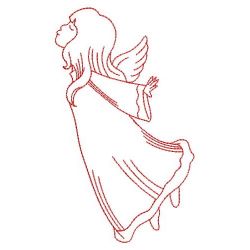 Redwork Angel Girls 07(Lg) machine embroidery designs