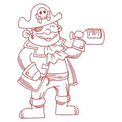 Redwork Pirates 2 02(Lg) machine embroidery designs