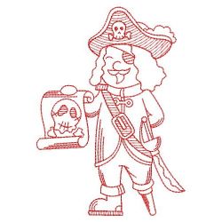 Redwork Pirates 2 08(Lg) machine embroidery designs