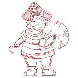 Redwork Pirates 2 09(Sm) machine embroidery designs