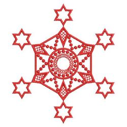 Redwork Snowflake Quilts 03(Lg)