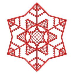 Redwork Snowflake Quilts 04(Lg)
