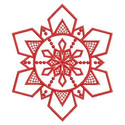 Redwork Snowflake Quilts 05(Lg)