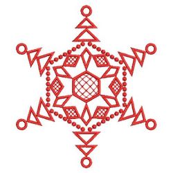 Redwork Snowflake Quilts 06(Sm)