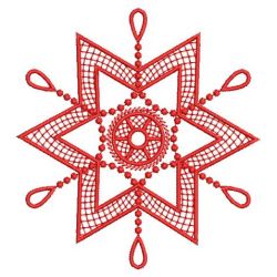 Redwork Snowflake Quilts 08(Lg)
