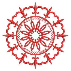 Redwork Fleur De Lis Quilts 02(Sm) machine embroidery designs
