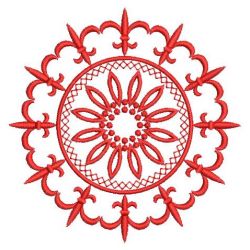 Redwork Fleur De Lis Quilts 02(Sm)