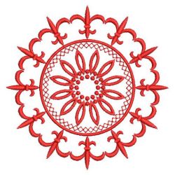 Redwork Fleur De Lis Quilts 02(Sm)