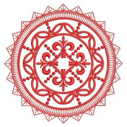 Redwork Fleur De Lis Quilts 05(Sm)