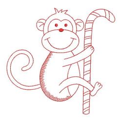 Redwork Monkey 02(Lg) machine embroidery designs
