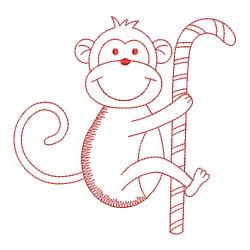 Redwork Monkey 02(Md) machine embroidery designs