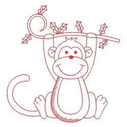 Redwork Monkey 04(Lg) machine embroidery designs