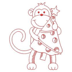 Redwork Monkey 05(Sm) machine embroidery designs