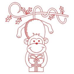 Redwork Monkey 07(Lg) machine embroidery designs