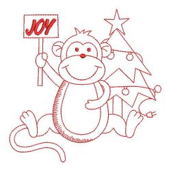 Redwork Monkey 08(Md) machine embroidery designs