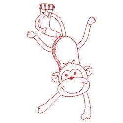 Redwork Monkey 09(Md) machine embroidery designs